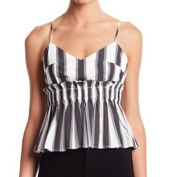 Women Kendall & Kylie Stripe Peplum Cami - Picture 3 of 8